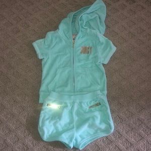 Juicy Couture Shorts and Hoodie Set Sz 3T